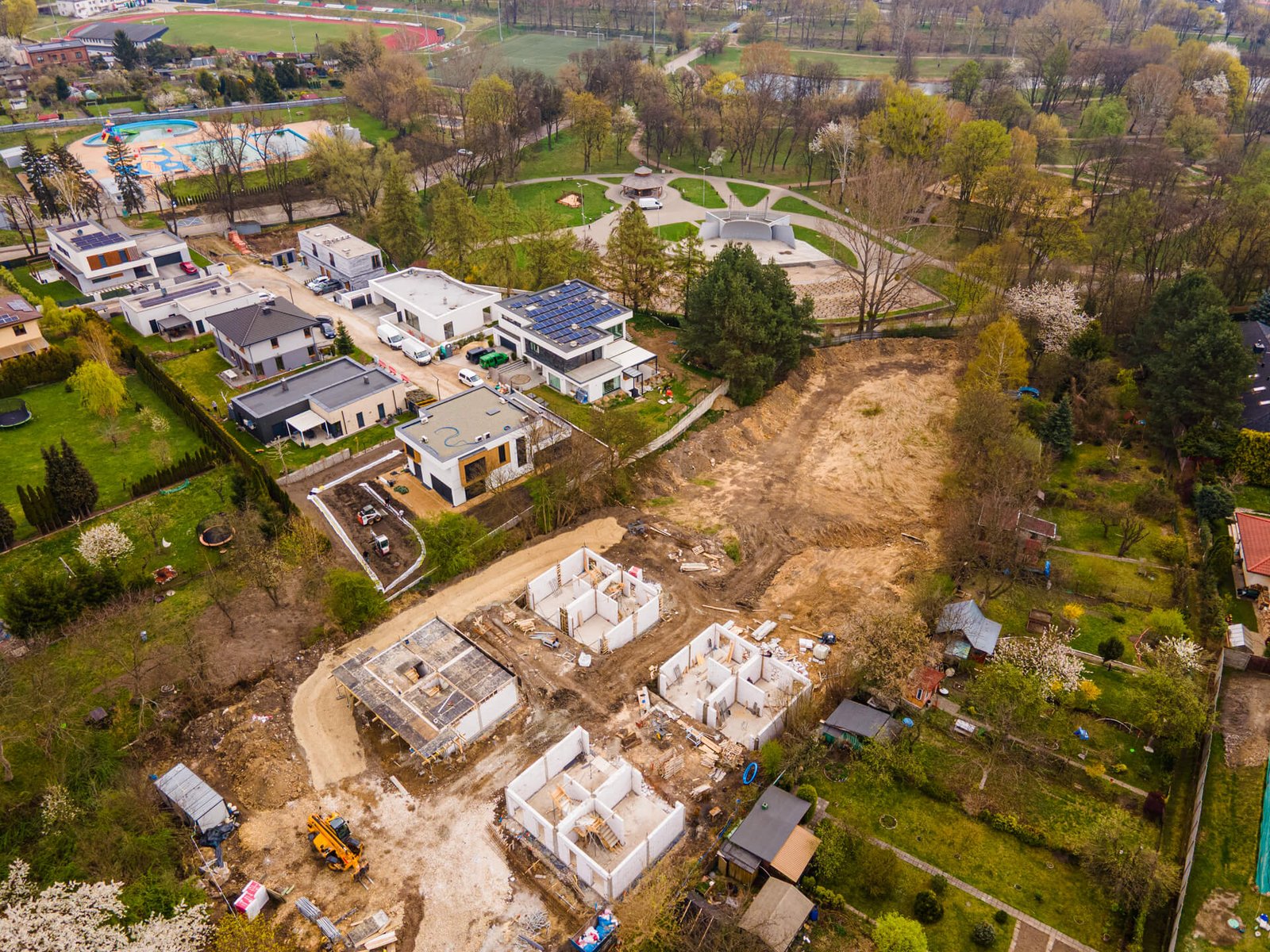 Grabek Park kwiecień 2026 - budowa z góry