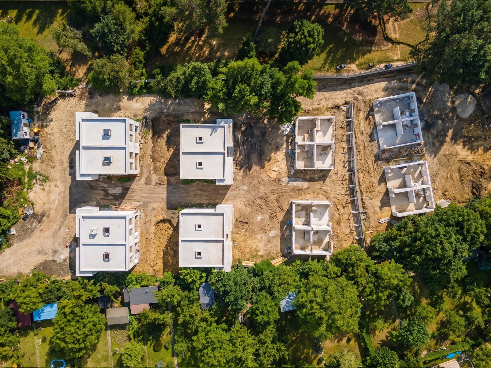 Grabek Park lipiec 2026 - widok z góry na rozkład segmentów