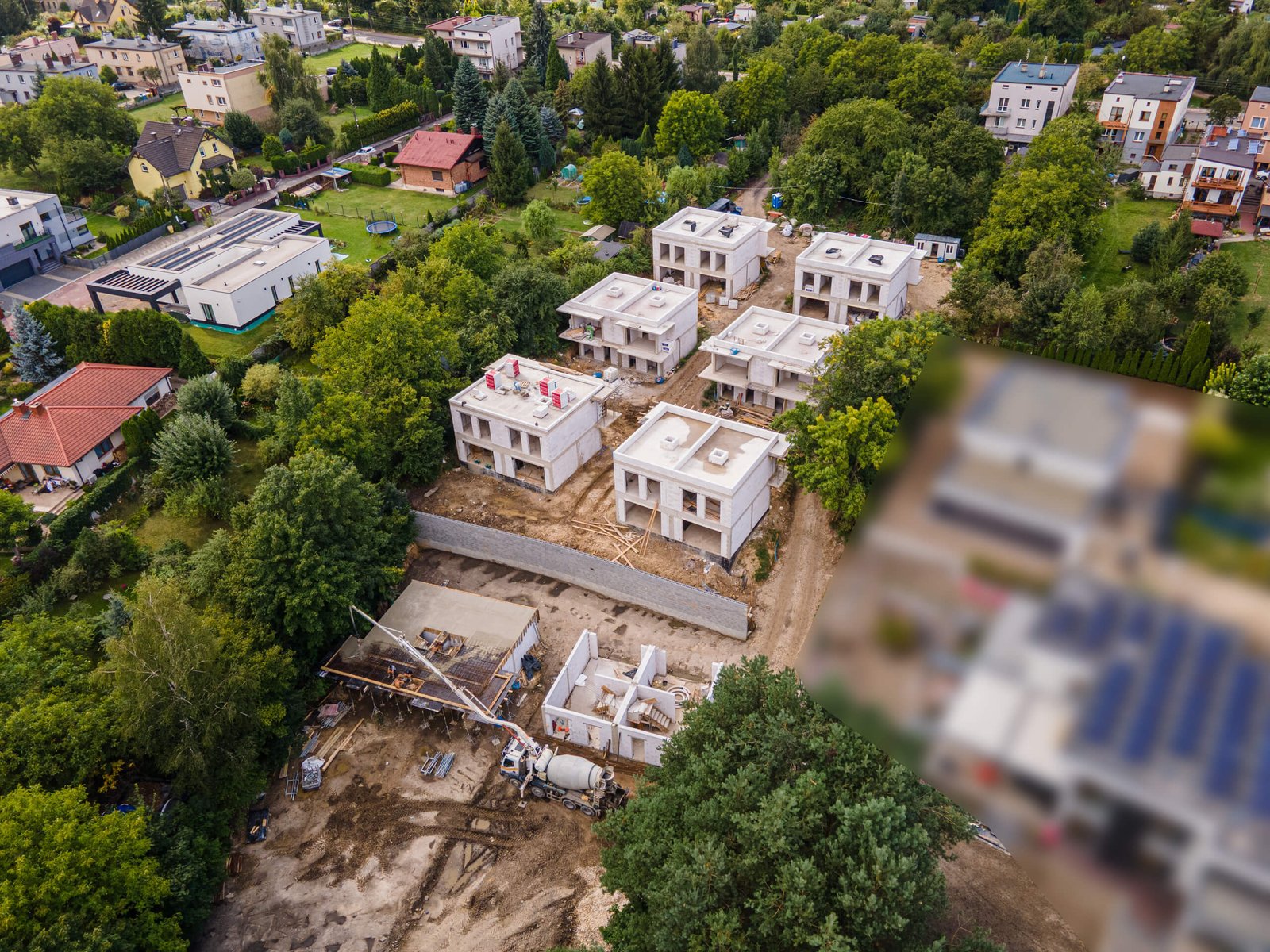 Grabek Park wrzesień 2026 - panorama osiedla w trakcie budowy