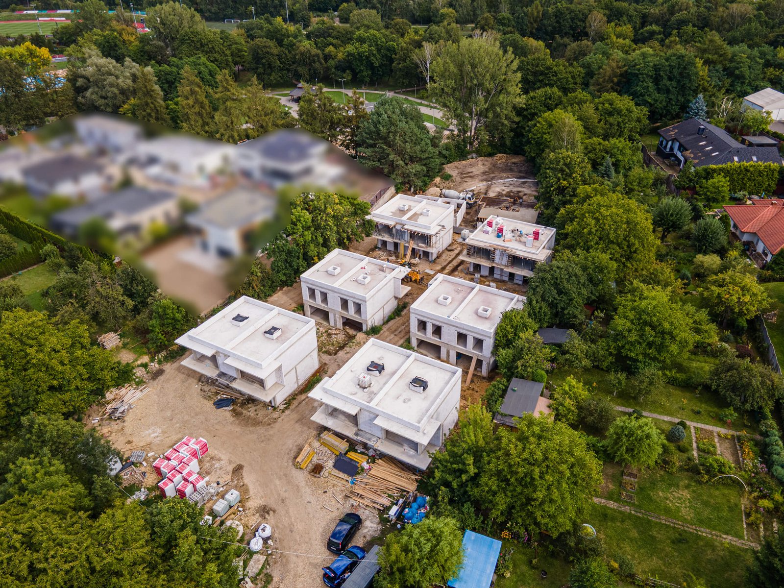 Grabek Park wrzesień 2026 - widok z lotu ptaka na osiedle